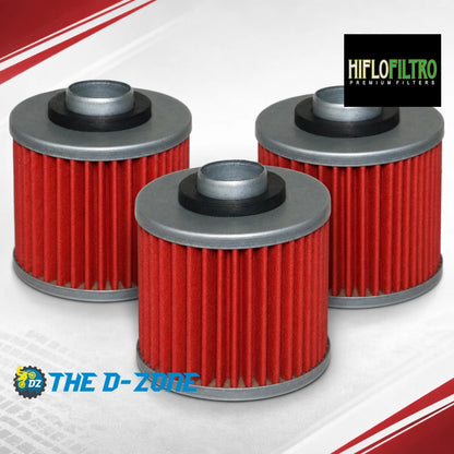 3X HiFlo Oil Filter HF145 for Yamaha Raptor 700/700R (2006–2023)