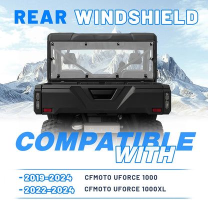 Clear Rear Windshield for CFMOTO UFORCE 1000 (2019–2025) 1000XL (2022–2025)