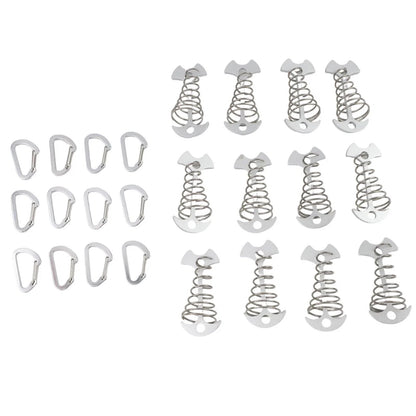 12 PCS Deck Anchors for Tent and Furniture Stability (Black Finish)