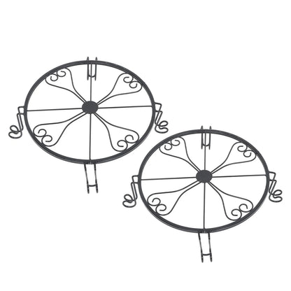 2X Round Wrought Iron Plant Stand for Flower Planters