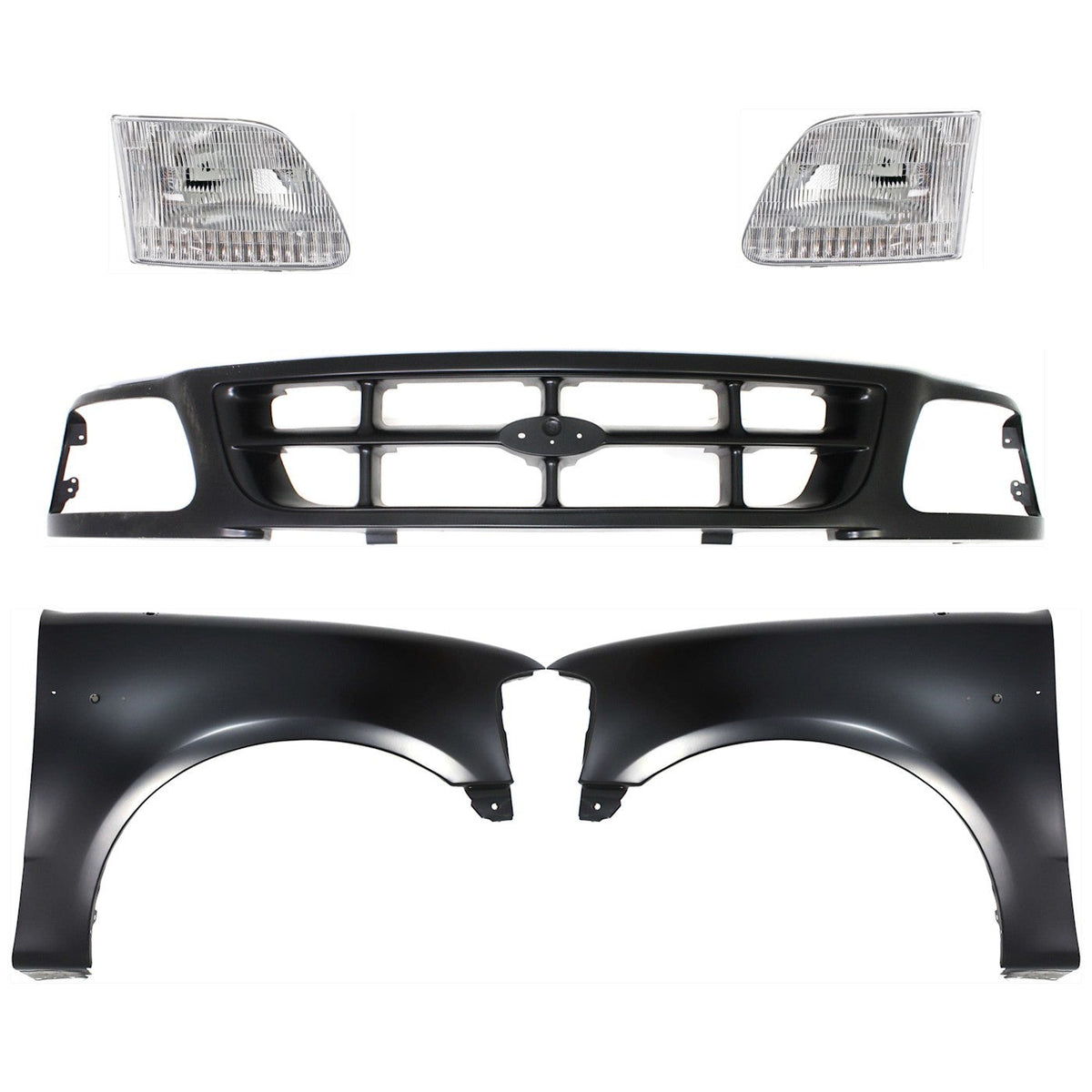 Fender Kit for Ford F-150 F-250 (1997–1998) Front Driver and Passenger Steel
