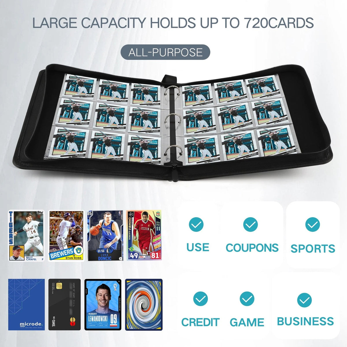 Trading Card Binder for Carbon Fiber Black (13.1 x 10.4 x 13 inches)