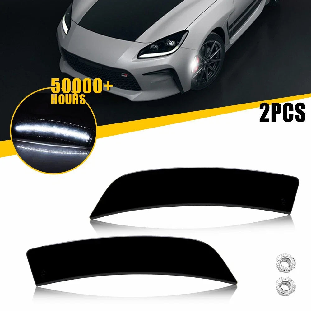 2X LED Side Marker Light Smoke Lens for 2022-up Toyota GR86 ZN8 Subaru BRZ ZD8