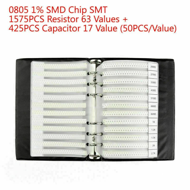 2000PC SMD Chip SMT Resistor & Capacitor Sample Book (No Part Numbers)