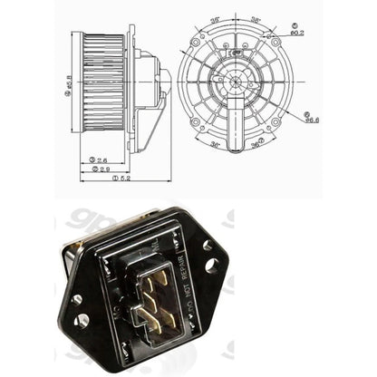 Blower Motor for Isuzu NPR, Rodeo Sport, NPR-HD, Trooper (1995–2005) KIT-201009-188, 8980474520
