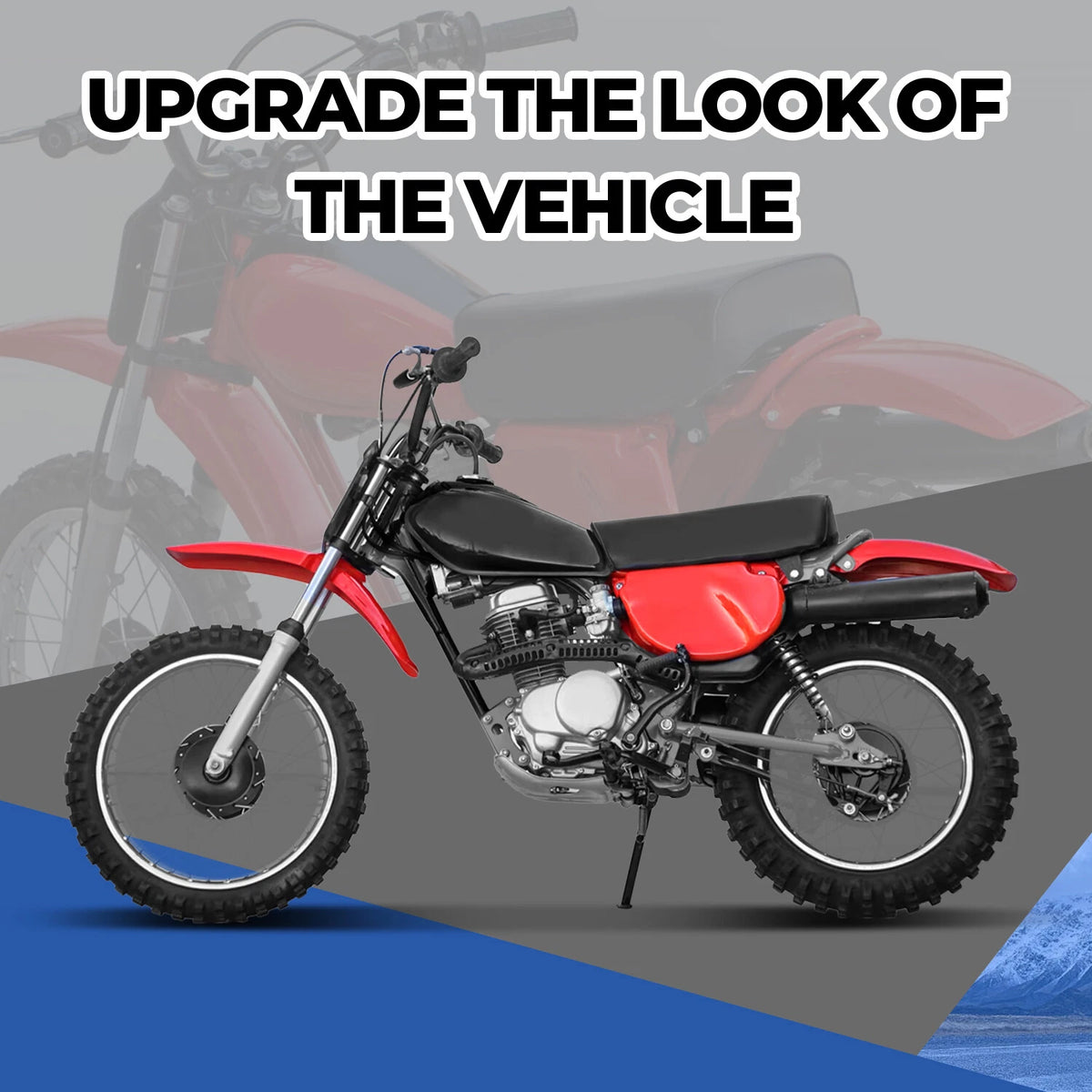 Plastic Kit for Honda XR75/XR80 (1977–1982) - Front/Rear Fender & Side Panels AINUO000008007