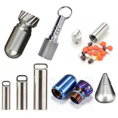 EDC Pill Case for Outdoor Tool Organizer Pendant Necklace