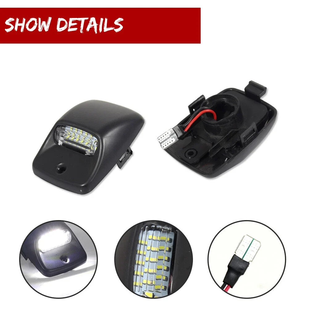 2X LED License Plate Light for Toyota Tacoma Tundra (2005–2015)
