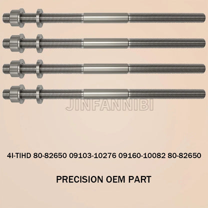 Titanium Cylinder Head Studs Bolt Nut Kit for Kawasaki KFX400 (2003–2006) 09103-10276, 09160-10082