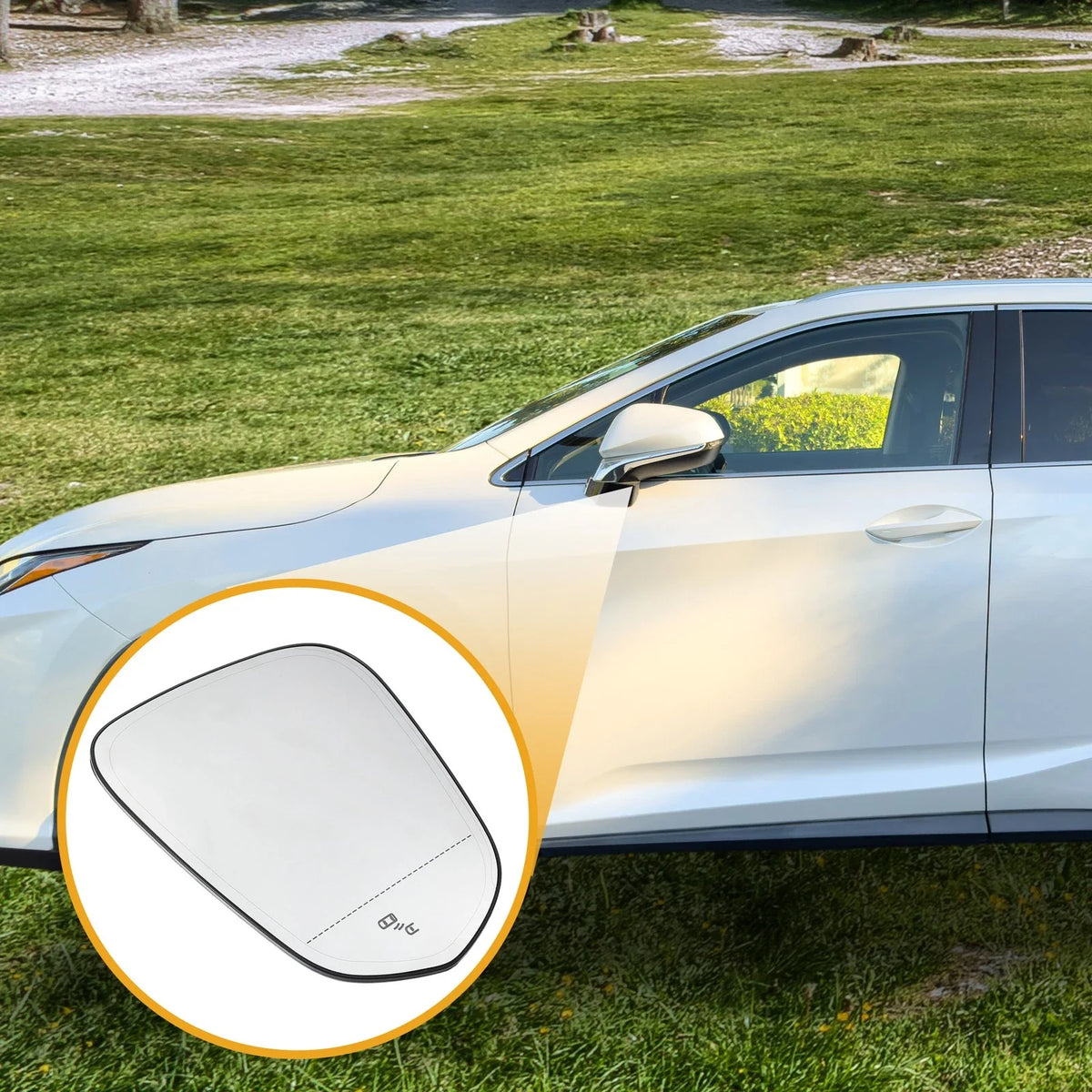 Left Side Rear View Mirror Glass No. 87961-0E250 for Lexus RX350 (2016–2022)