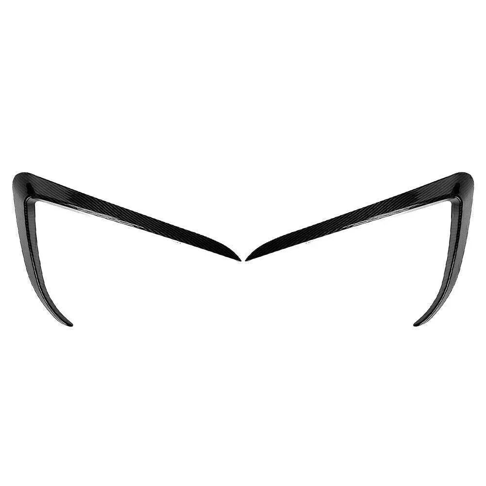 Front Fog Light Eyebrow Cover Trim Kit Carbon Fiber for Tesla Model X (2015–2020)