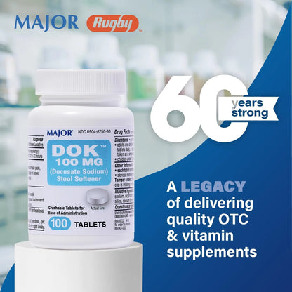 Stool Softener Tablets for Constipation (100 mg)