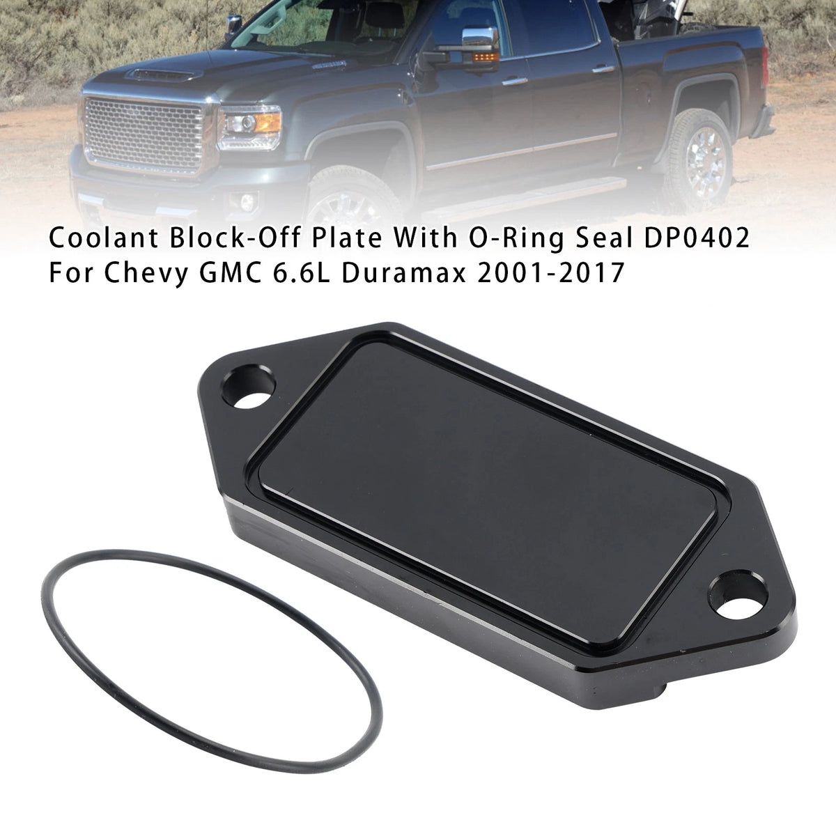 Coolant Block-Off Plate with O-Ring Seal DP0402 for Chevy GMC 6.6L Duramax (2001–2017)