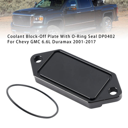 Coolant Block-Off Plate with O-Ring Seal DP0402 for Chevy GMC 6.6L Duramax (2001–2017)