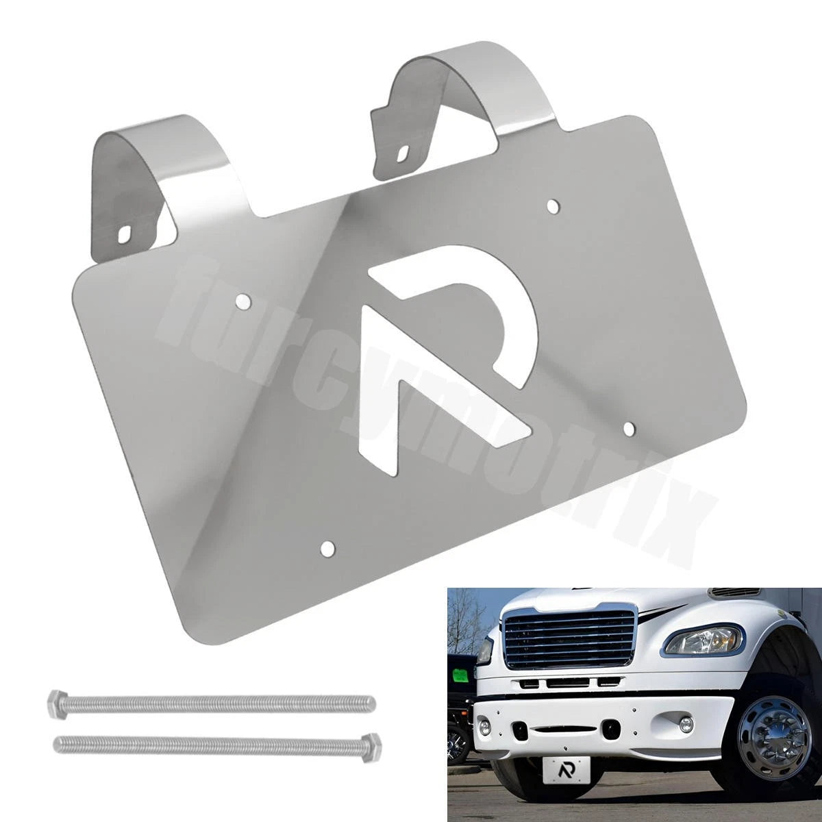 5X Deer Guard License Plate Holder Bracket for Freightliner Volvo Kenworth