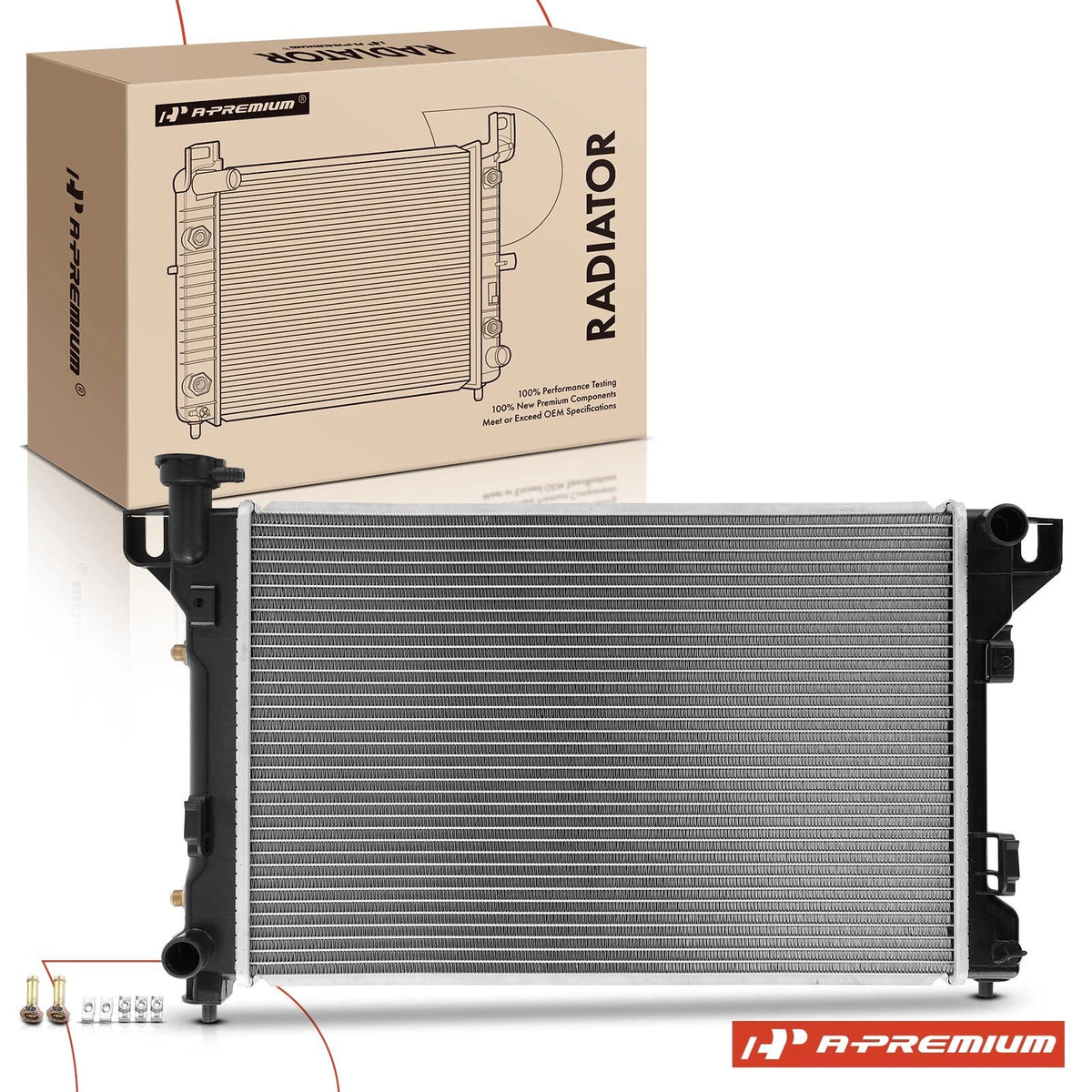 Radiator w/ Trans Oil Cooler for Dodge Chrysler Imperial (8011109, 4401921-4401927)