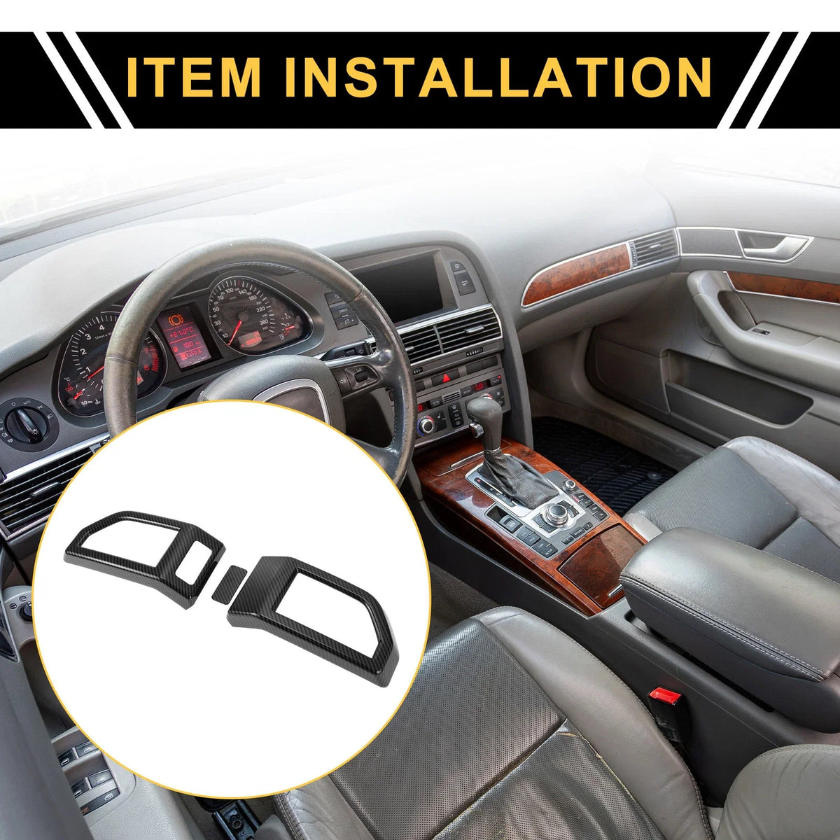 Set of 2 Carbon Fiber Air Vent Covers for Ford F-150 (2015–2020)