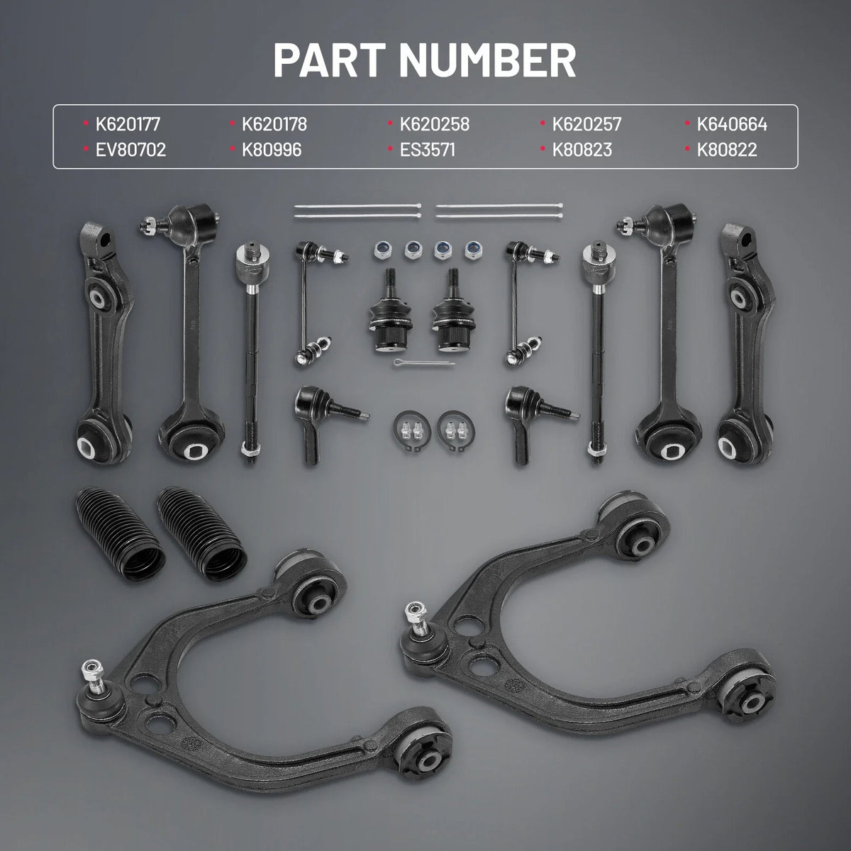 Front Control Arms and Sway Bars Kit for Dodge Charger Magnum Chrysler 300 (2005–2010)