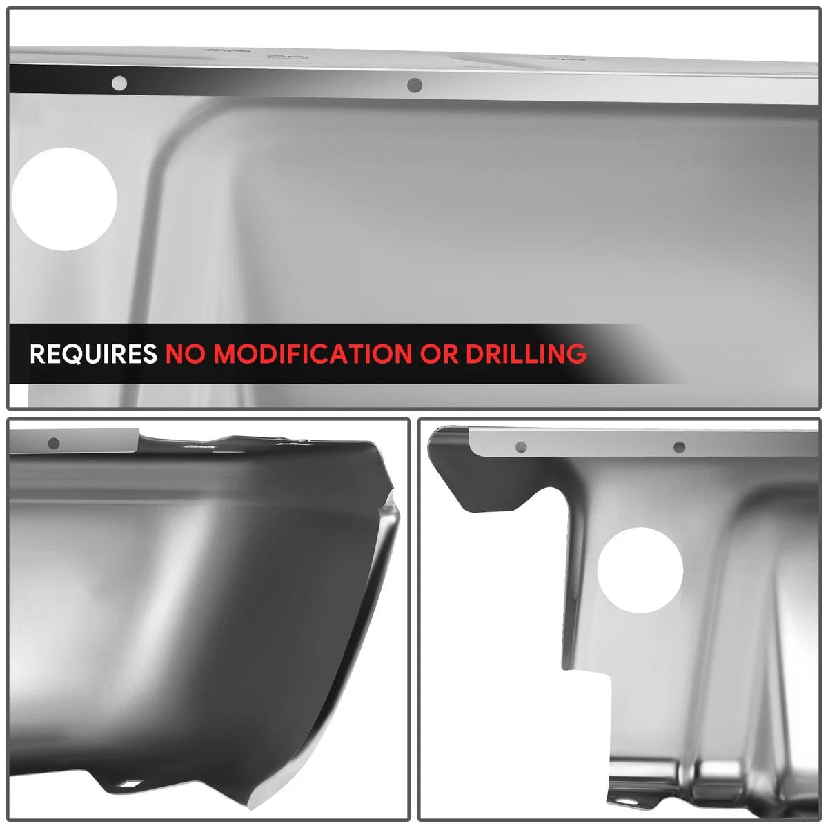 Chrome Rear Bumper Ends for Ford F-250 SD (2008–2016)