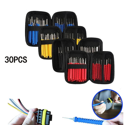 30-Piece Terminal Removal Tool Set for Automotive Electrical Connector Repair
