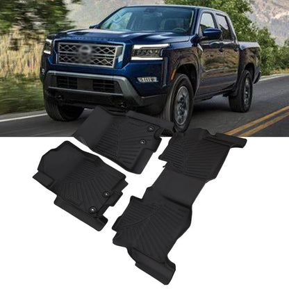 TPE Floor Mats Liners for Nissan Frontier Crew Cab (2022–2024)