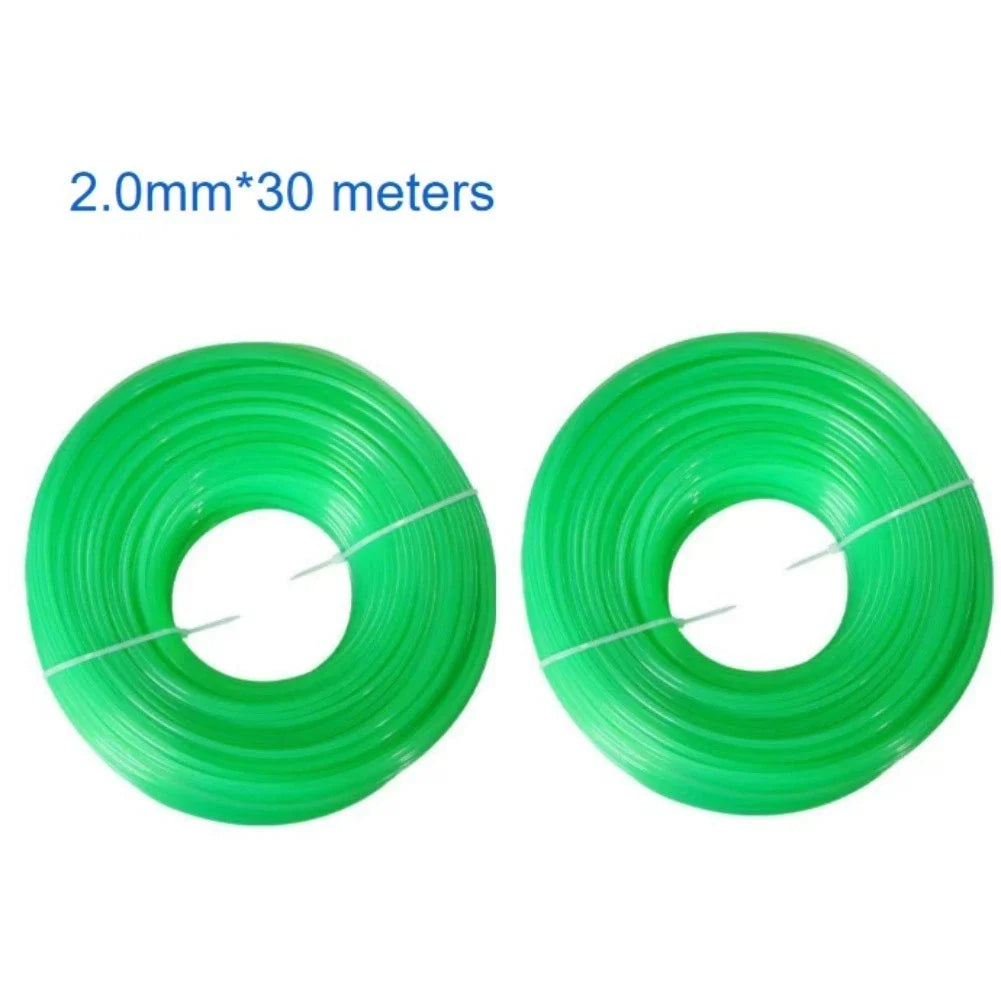 2X Nylon Trimmer Line 30m 1.6mm 2.0mm for Lawn Maintenance