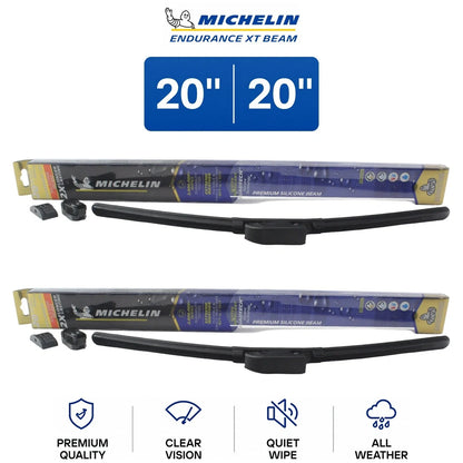 Set of 2 Wiper Blades for Kia (1995–2002) - Michelin Endurance XT Beam 20"