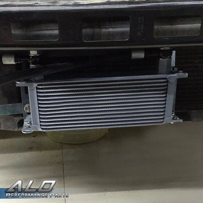 19 Row AN10 Aluminum Engine Oil Cooler Kit with Filter Adapter