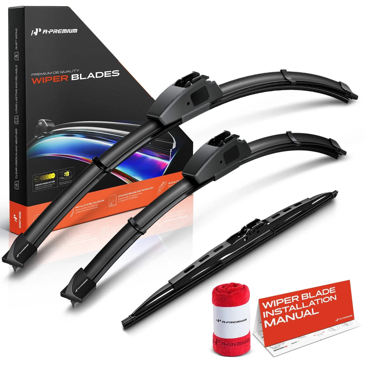 Set of 3 Windshield Wiper Blades for Ford Escort (1994–2003) 20" 18" 14"