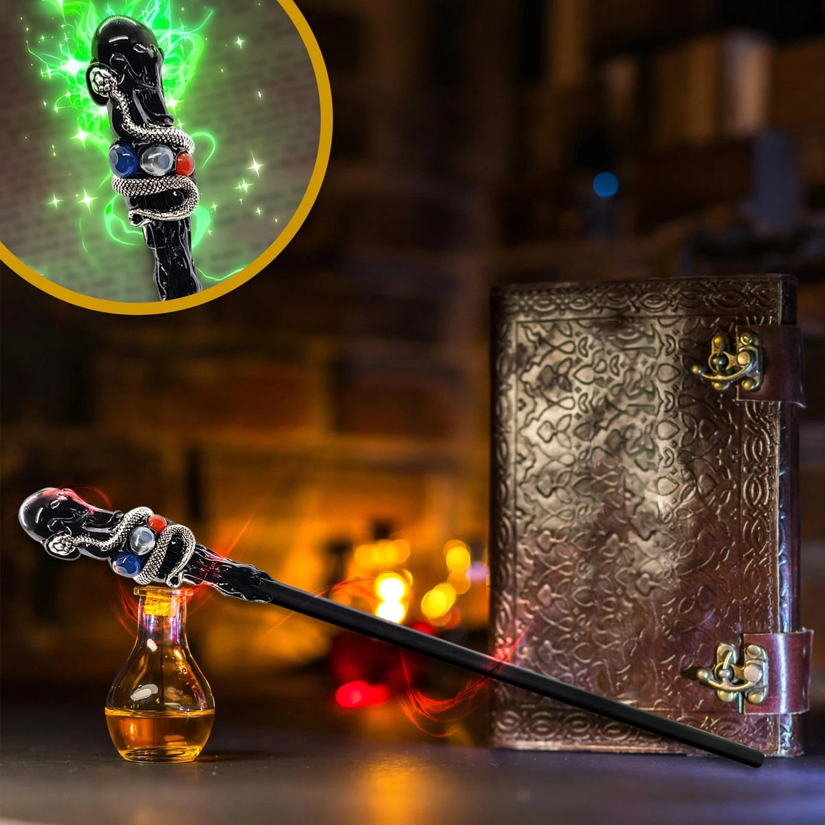 Crystal Magic Wand for Wizard Cosplay (10.63 inches)