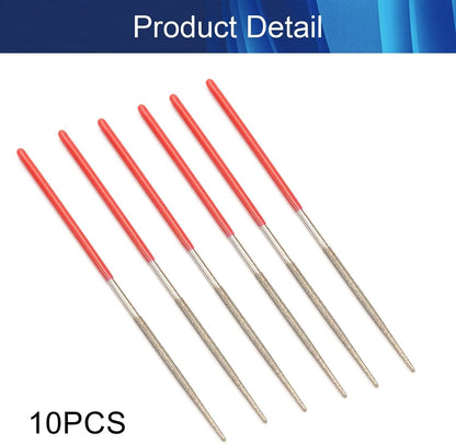 Set of 10 Mini Diamond Needle Files 2mm x 100mm