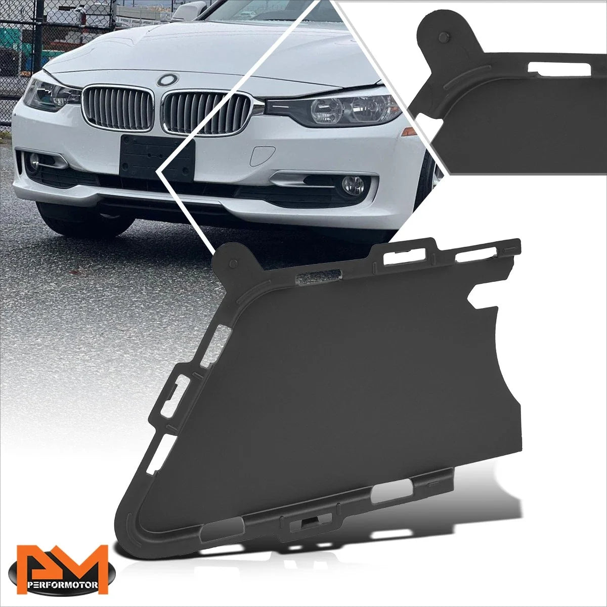 Fog Light Cover for BMW 320i 328d 328i 335i (2013–2015) - Left Side, Black