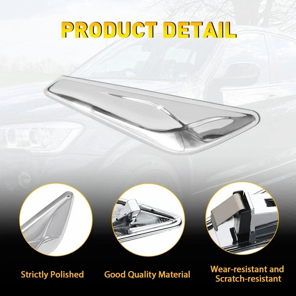 Set of 2 Chrome Fender Emblem Mouldings for BMW X3 X4 (2015–2017)