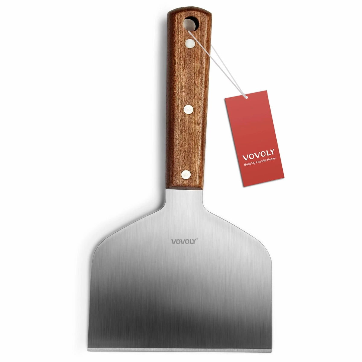 10.6" Griddle Scraper for Grill with Wooden Handle