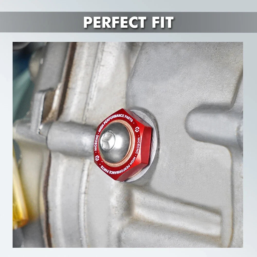 Reducer Oil Drain Plug Bolt for Yamaha Raptor 700/700R YFM700R (2011–2026) Red