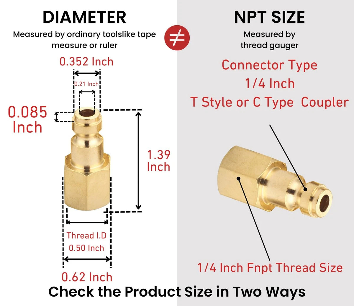14-Piece Coupler and Plug Kit for T TANYA Hardware