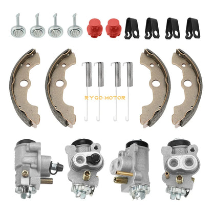 4X Front Brake Wheel Cylinders & Shoes Kit for Honda Foreman TRX450 (2000–2006)
