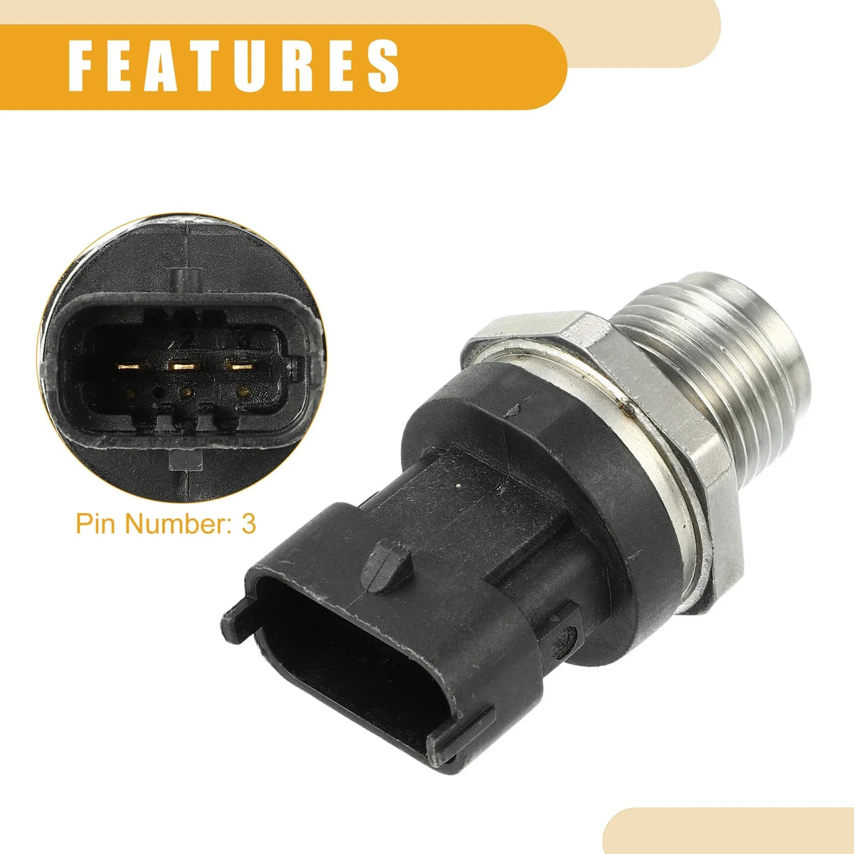 Fuel Rail Pressure Sensor No.LR020693 for Ford F-250 Super Duty (2011–2014)
