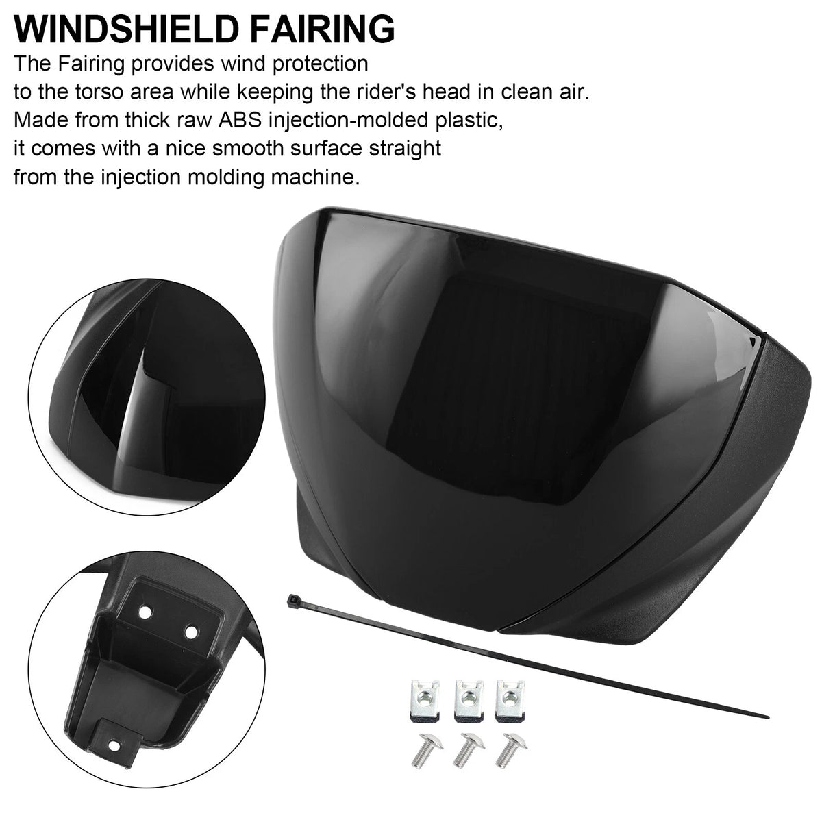 Front Windshield Fairing for Trident 660 (2021–2026) M549-A236-Black