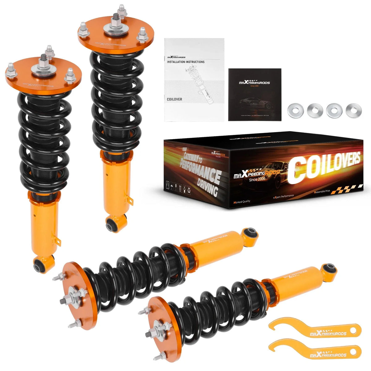 4Pcs Coilovers Suspension Lowering Kit for Toyota Supra 3.0 (1986–1992)