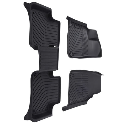 Set of 4 TPE Rubber Black Carpet Floor Mats for Audi Q7 (2017–2025)