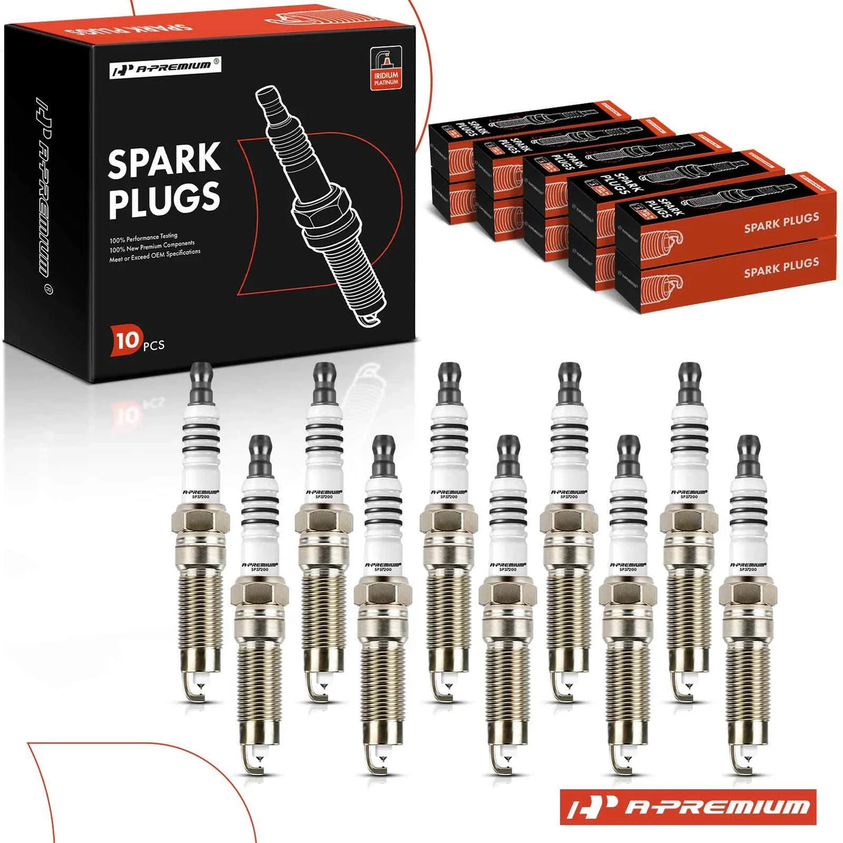 10x Iridium Platinum Spark Plugs for Ford F-250 Super Duty (2008–2010)