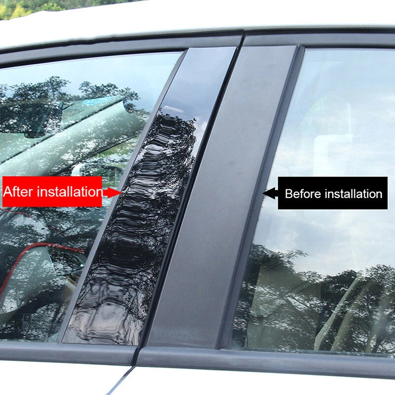 Black Pillar Post Door Trim for Nissan Versa (2012–2019)