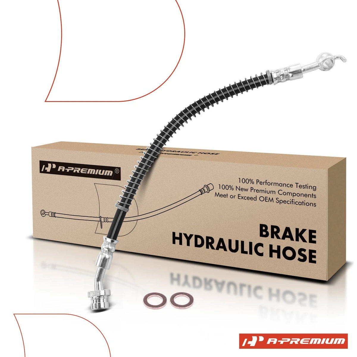 A-Premium Rear Left Brake Hydraulic Hose for Kia Amanti (2007–2009) H621388, 587443F100, 2201426