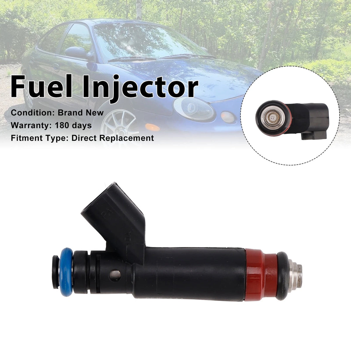 Fuel Injector for Ford Taurus 3.0L V6 (2006–2007) 6F1EA4A, 6F1E-A4A, 6F1Z9F593AA