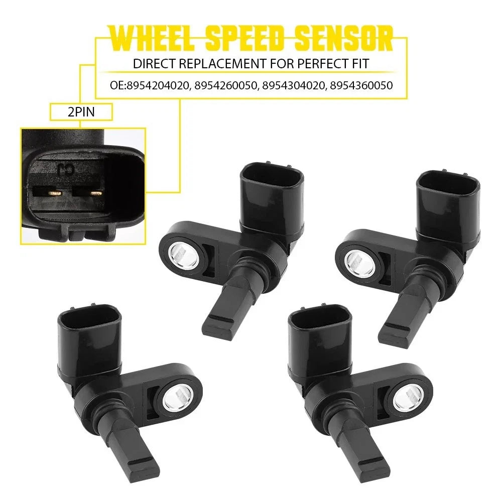 Set of 4 ABS Wheel Speed Sensors for Toyota 4Runner (2003–2022)