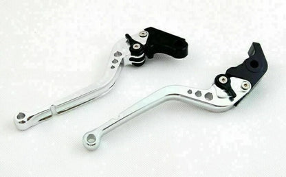 Long Brake Clutch Levers for Yamaha YZF R6 (2005–2014), YZF R1 (2004–2008) Silver T9