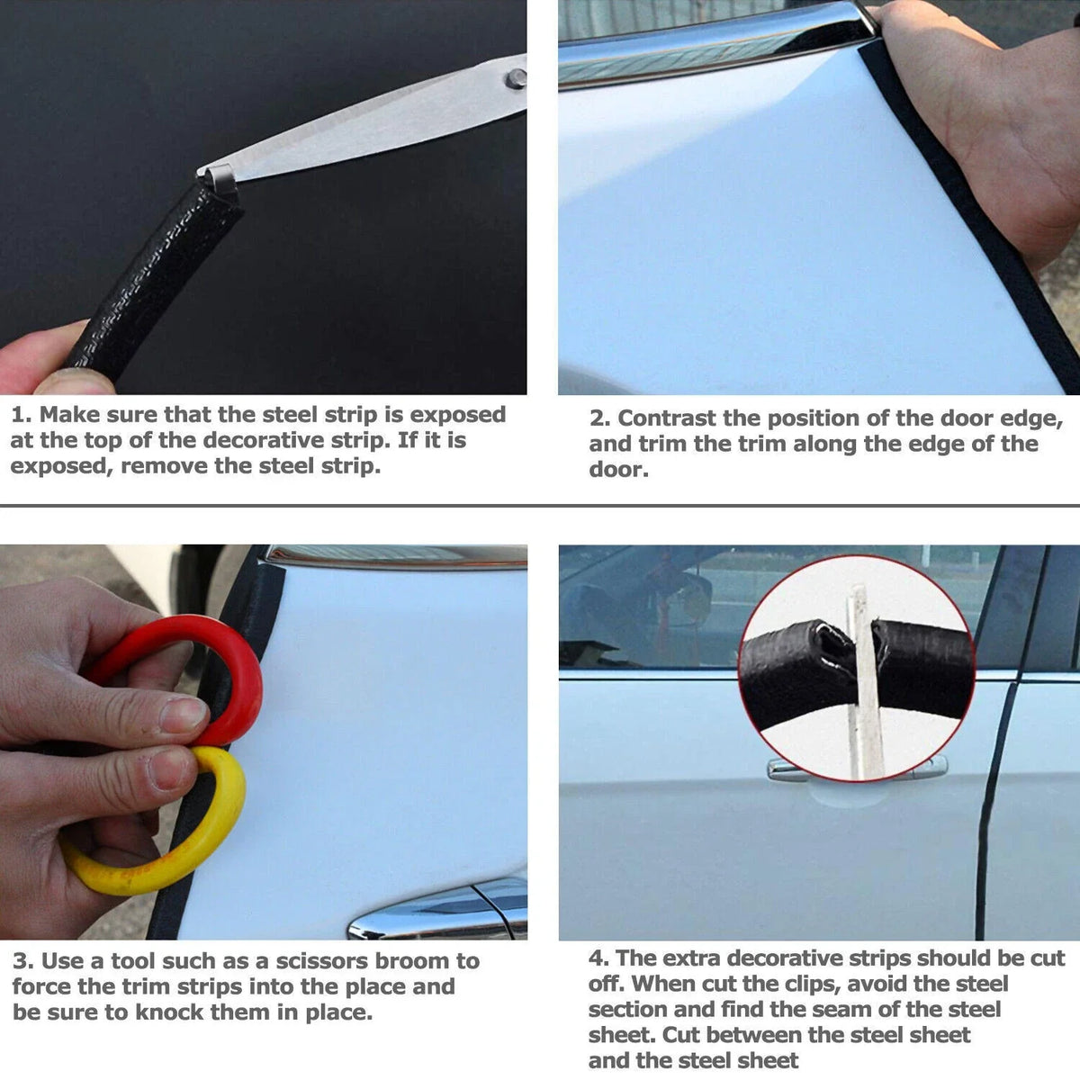Set of 5M Universal U-Shape Rubber Door Seal Strip Weatherstrip