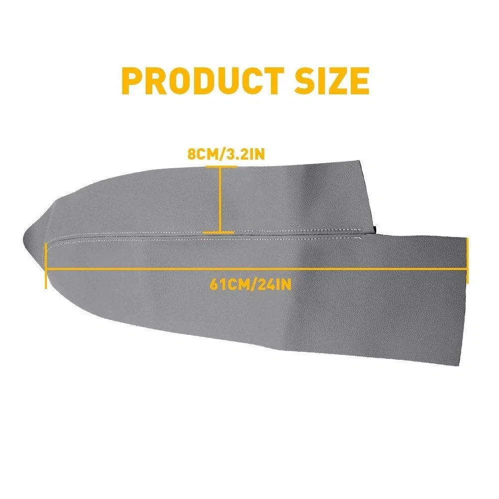 2X Leather Front Door Panels Armrest Cover for Honda CR-V (2007–2012) Gray