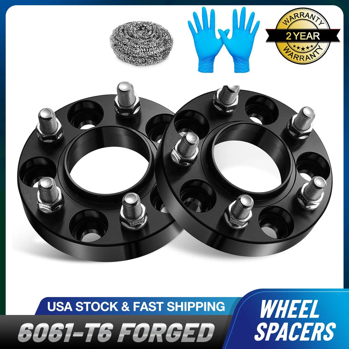 2X 1" Hubcentric Wheel Spacers for Dodge Charger Challenger Magnum (2006–2023)